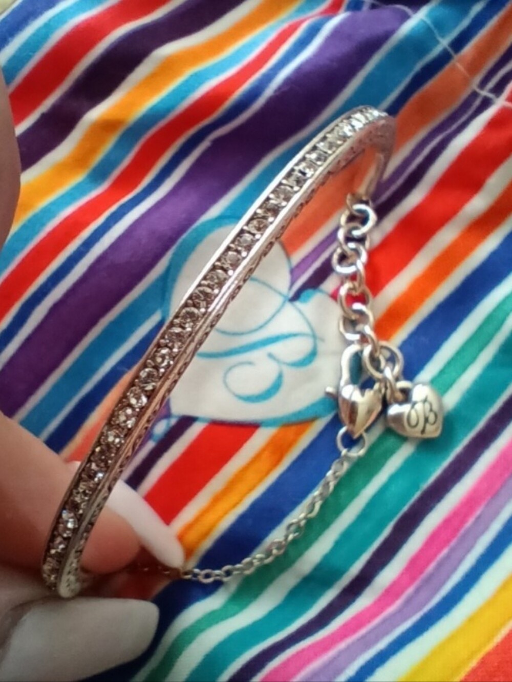Vintage Brighton Secret of Love Hinged Bangle Bracelet